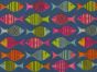 Aquarium Rainbow Cotton Curtain Fabric, Blue