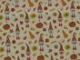 Autumn Gnome Polycotton Print, Beige