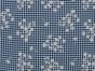 Berry Gingham Viscose Print, Blueberry