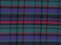 Bonded Tartan Cotton Roll End, Purple And Teal, 0.6m