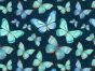 Butterfly Garden Cotton Print, Night Sky