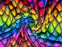 Digital Print Soft Huggle Fleece, Rainbow Dragon