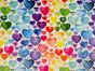 Digital Print Soft Huggle Fleece, Watercolour Rainbow Hearts