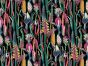 Exotic Jungle Cotton Print, Botanicals, Black