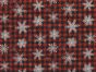 Falling Snowflakes Check Polycotton Print, Red and Black