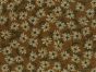 Floral Daisies Linen Look Cotton, Ochre