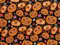 Halloween Pumpkin Face Cotton Print