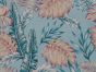 Island Palm Trees Stretch Cotton Linen, Ice Blue