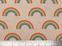 Linen Look Printed Panama, Rainbows, Large