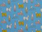 Pyjama Llama Polycotton Print, Light Blue