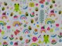 Rainbow Garden Polycotton, White