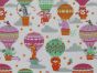 Safari Balloons Polycotton Print, White