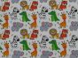 Safari Stitches Polycotton Print, White