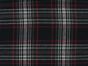 Soft Brushed Polyviscose Blend Tartan, Graphite