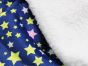 Twinkle Stars Sherpa Backed Snuggle, Blue