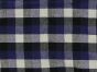 Woven Noile Silk Multi Check, Purple and Black