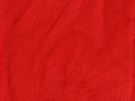 Low price red faux fur fabric short pile - W1/60-R-Red