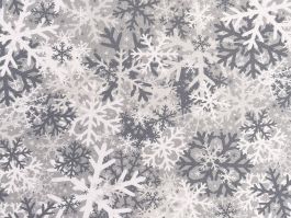 Silver Snowflakes Cotton Lycra