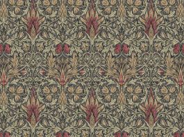 William Morris Snakeshead Cotton Panama, Mocha